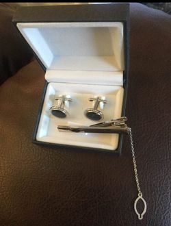 Tie Clip For Men, Cufflinks Set In A Gift Box