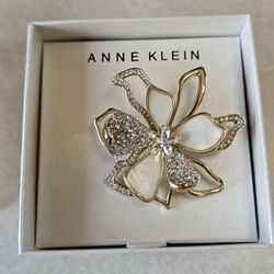 Anne Klein 2" Bling Rhinestone Flower Pin NWT
