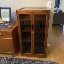 Vintage 60s mid century Audio Systems Solid Walnut Stereo HiFi Storage Component Cabinet
