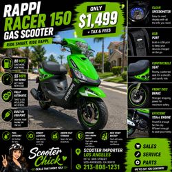 🛵 RAPPI RACER 150 GAS SCOOTER – ONLY $1,499 + Tax & Fees! 🛵