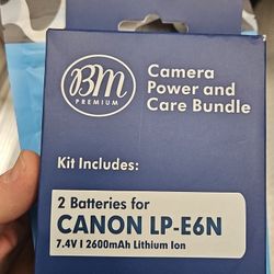 Canon LP E6NH Kit (Comes With 2 Battery Packs & USB Bay Charger)