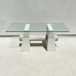 Vintage Plaster & Wood Table