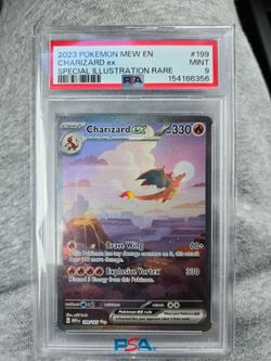 Pokémon Charizard Ex PSA 9 $320/$300 Cash coin flip