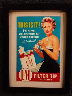 VINTAGE L&M CIGARETTES ADVERTISEMENT PICTURE