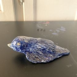 Vintage Carved  Sodalite Stone Bird Figure 