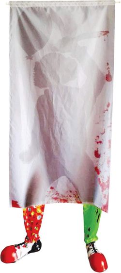 HALLOWEEN SCARY CLOWN CURTAIN BY GOTHIC COLLECTION