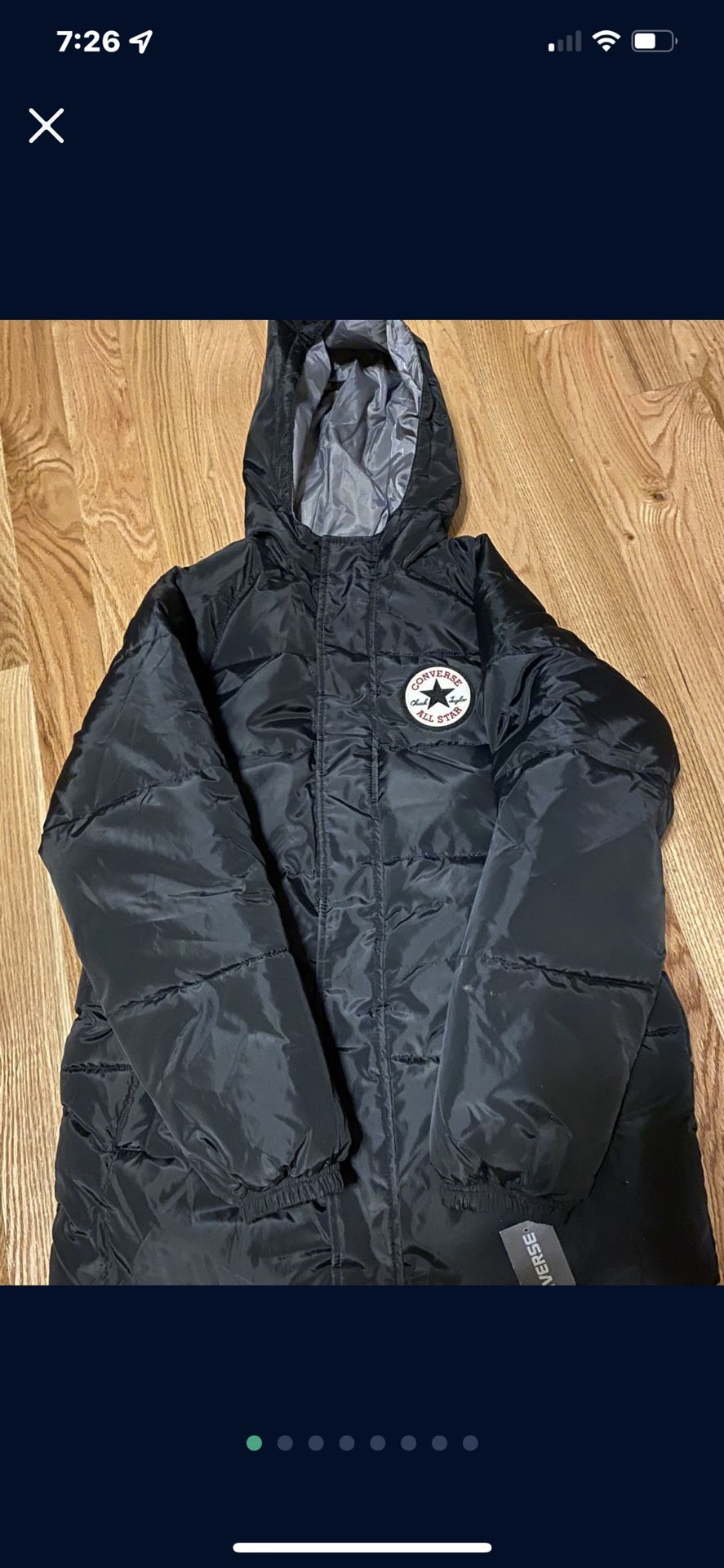 Converse Coat With Hoodie Youth Extra Larged