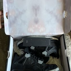 Jordan 4 Canvas Black Size 9