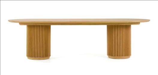 Brand New RH Byron dupe Fluted Double Pedestal Dining Table 110"