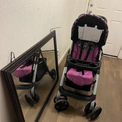 Mirror and a baby stroller