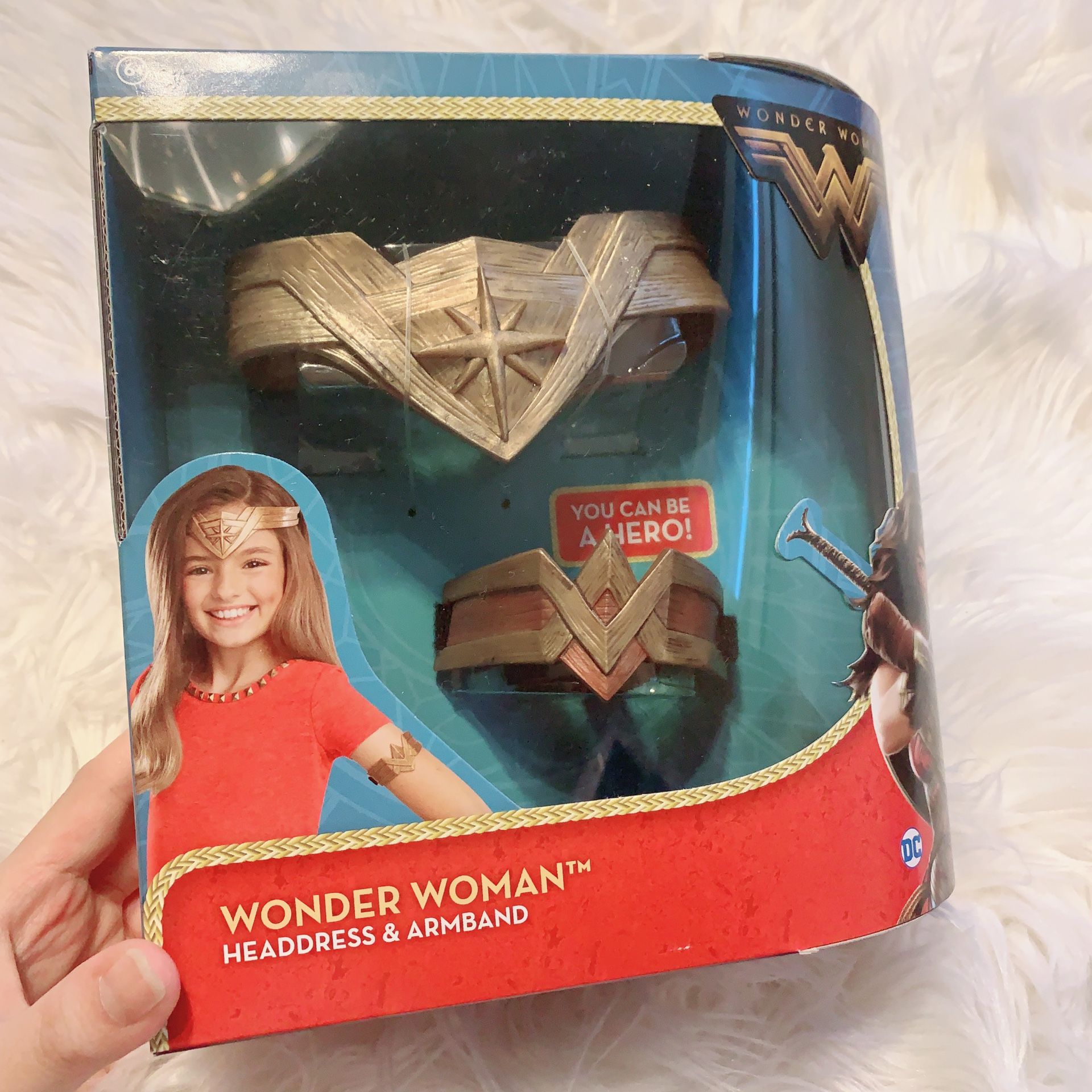 Wonder Woman headband and arm band