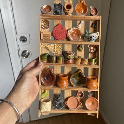 Miniature Kitchen Shelf Wall Art Farmhouse Decor Boho eclectic