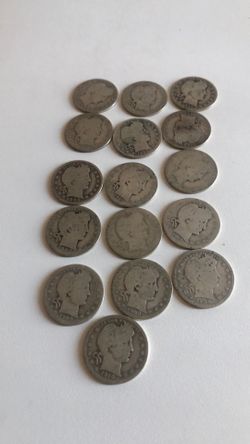 Barber dimes no special dates  worn silver