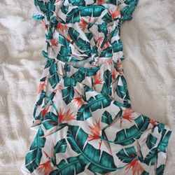Hawaiian Summer Long Dress One Piece