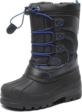 NEW Size 2 or 3 Insulated Winter Snow Boots DREAM PAIRS Boys Girls Waterproof Outdoor Warm Cozy Anti-Slip Mid Calf Faux Fur Lining Winter Shoes Little
