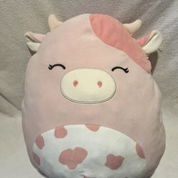PRICE NEGOTIABLE Squishmallows Clay The Pink Cow 16” HTF Exclusive Rare
