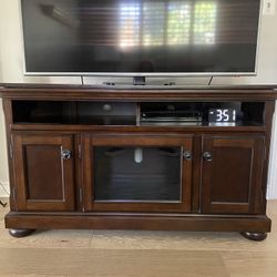 Dark Wood TV Console / Entertainment Center – 50” – Great Condition