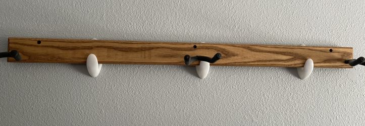 Solid Oak 3-Guitar Wall Rack