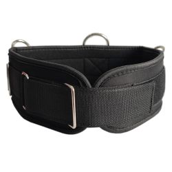 LOOEEL Fitness Resistance Belt Multi Functional Fitness Belt with 5 Rings for Weight Training and Resistance Training of Load Carrying Pull Up Belt Sq