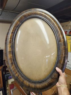 Large Antique Bubble Glass Picture Frame