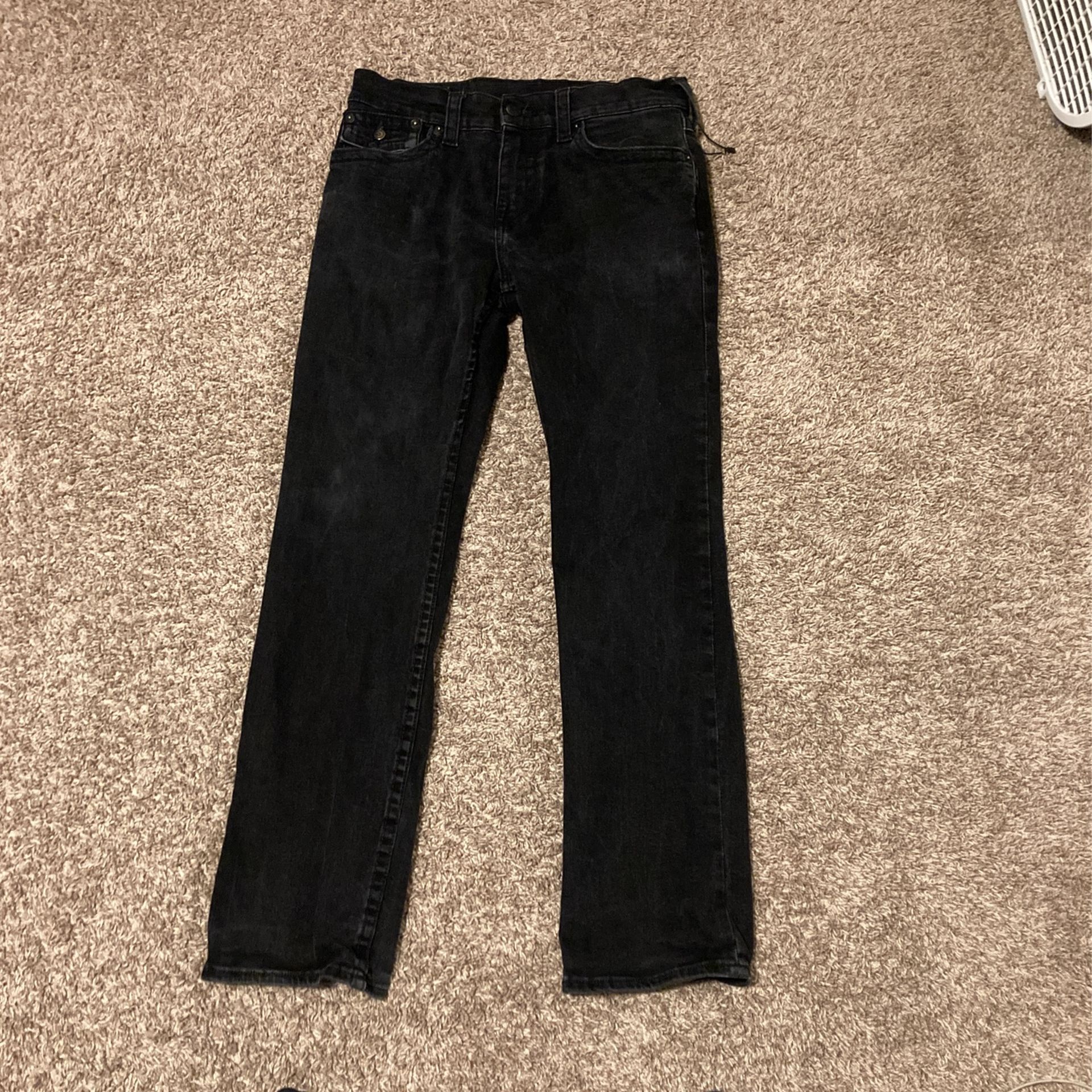 True Religion Black Jeans 32