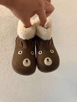 Baby Bear Booties with Sherpa Lining