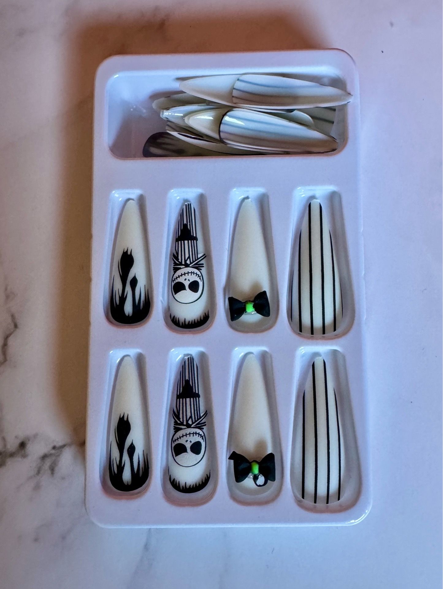 Jack skeleton Halloween Themed Press-On nails