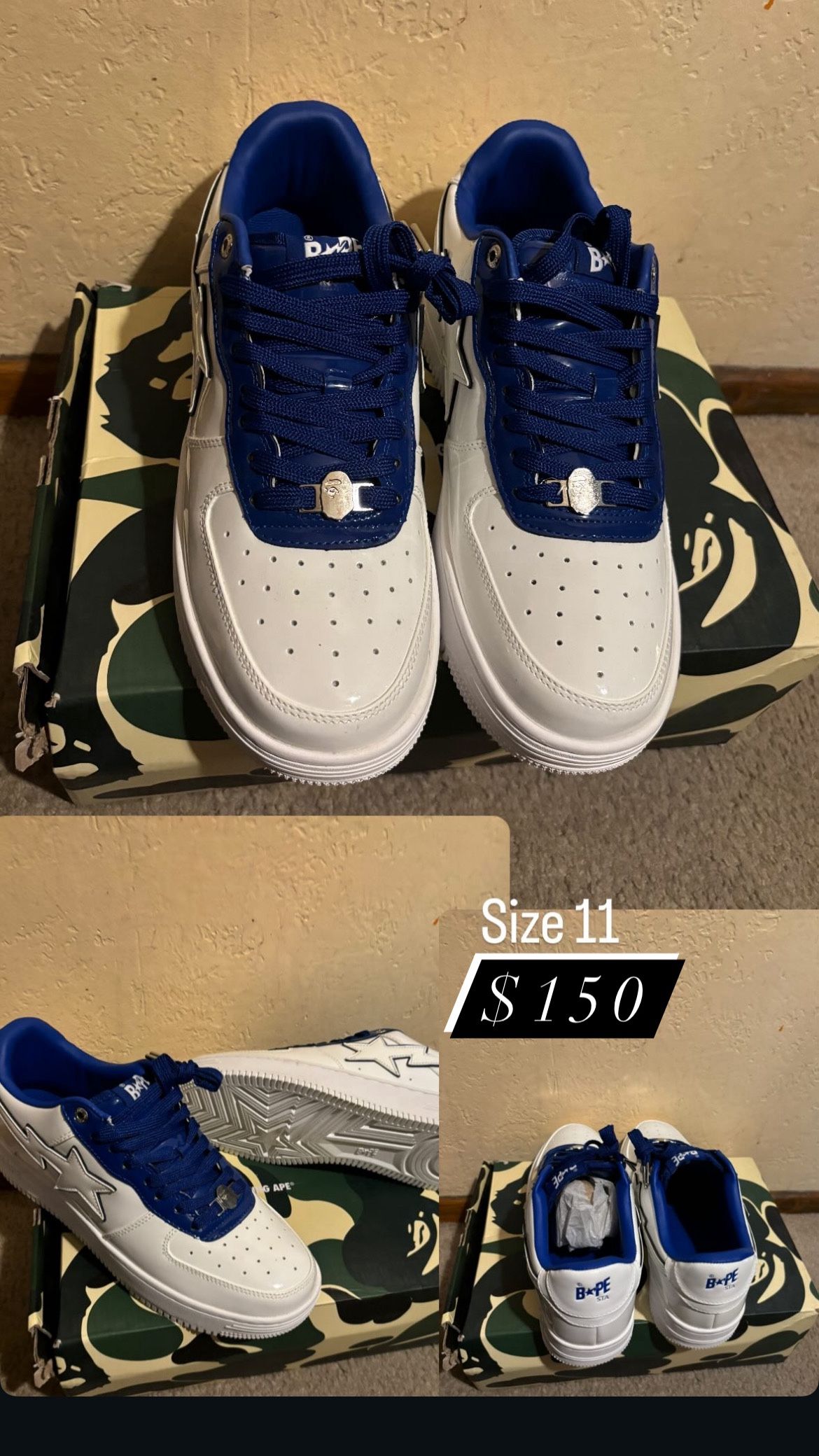 Size 11 Bape Shoes
