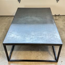 Restoration Hardware Metal Parquet coffee table