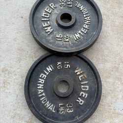 Olympic Plates Set Of 33 & 35 Pounds 