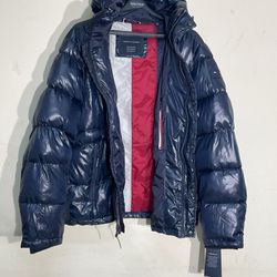 Designer Tommy Hilfiger Mens Hooded Puffer Winter Jacket 
