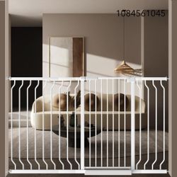 WAOWAO Baby & Pet Gate 40.55" Extra Tall, White