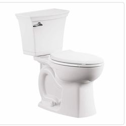 White Two-Piece Toilet with Seat