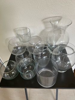 10 different size vase