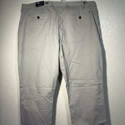 Tommy Hilfiger Men's Gray Tailored Chino Pants Custom Fit Size 40W/32L TH FLEX