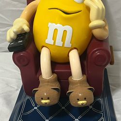Yellow M&M Candy Dispenser – Reclining Chair – Works Great