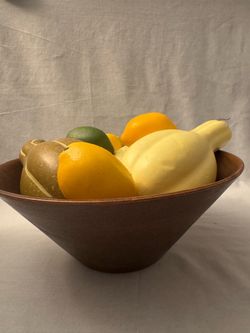 Vintage Mid Century Modern Serving Bowl with Autumn Centerpiece Set