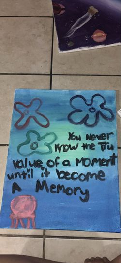Handmade Quote Canvas Painting