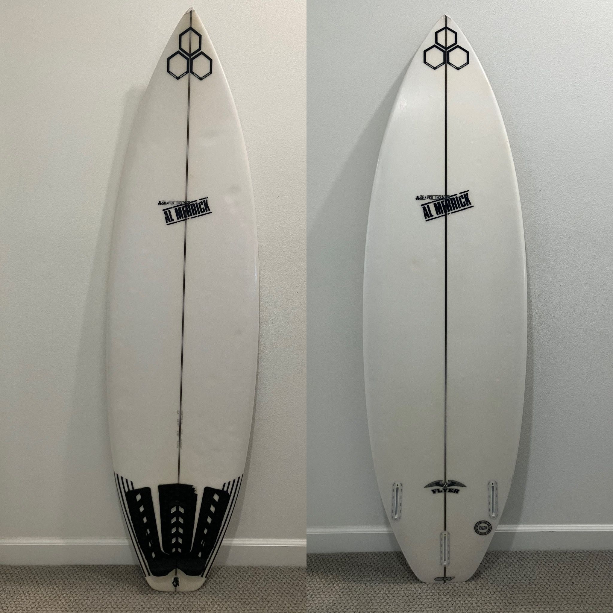 Al Merrick Channel Islands Flyer OG 6’2 X 20 1/4 X 2 5/8 35.2L