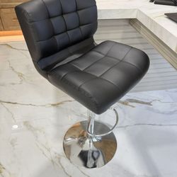 Adjustable Leather Bar Stool