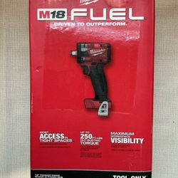 Milwaukee. M18 FUEL GEN-3 Lithium-Ion Brushless Cordless 1/2” Compact Impact Wrench with Friction Ring (Tool-Only). 2855-20.