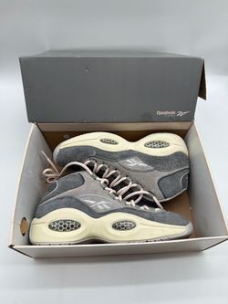Reebok Question Mid FW0875 Gray Suede Men’s Size 9.5 With Box