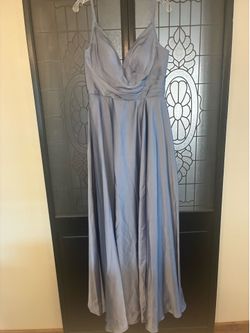 Blue bridal dress