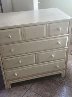 Annabell's Attic White Faux Bamboo dresser