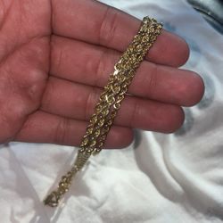Gold Chain + Bracelet Brand New Solid 