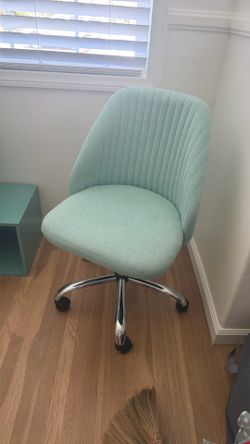 Mint green office chair