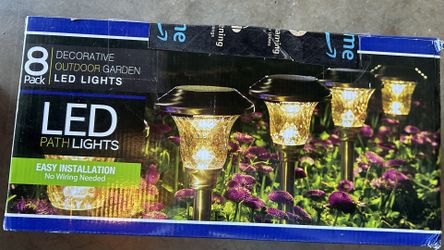8 Pack DECORATIVE OUTDOOR GARDEN LED Light 