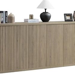 3pcs Buffet Cabinet with Storage Accent Sideboard Modern Credenza with Doors & Shelves Fluted Media Console Mid Century Coffee Bar Table for Living Ro