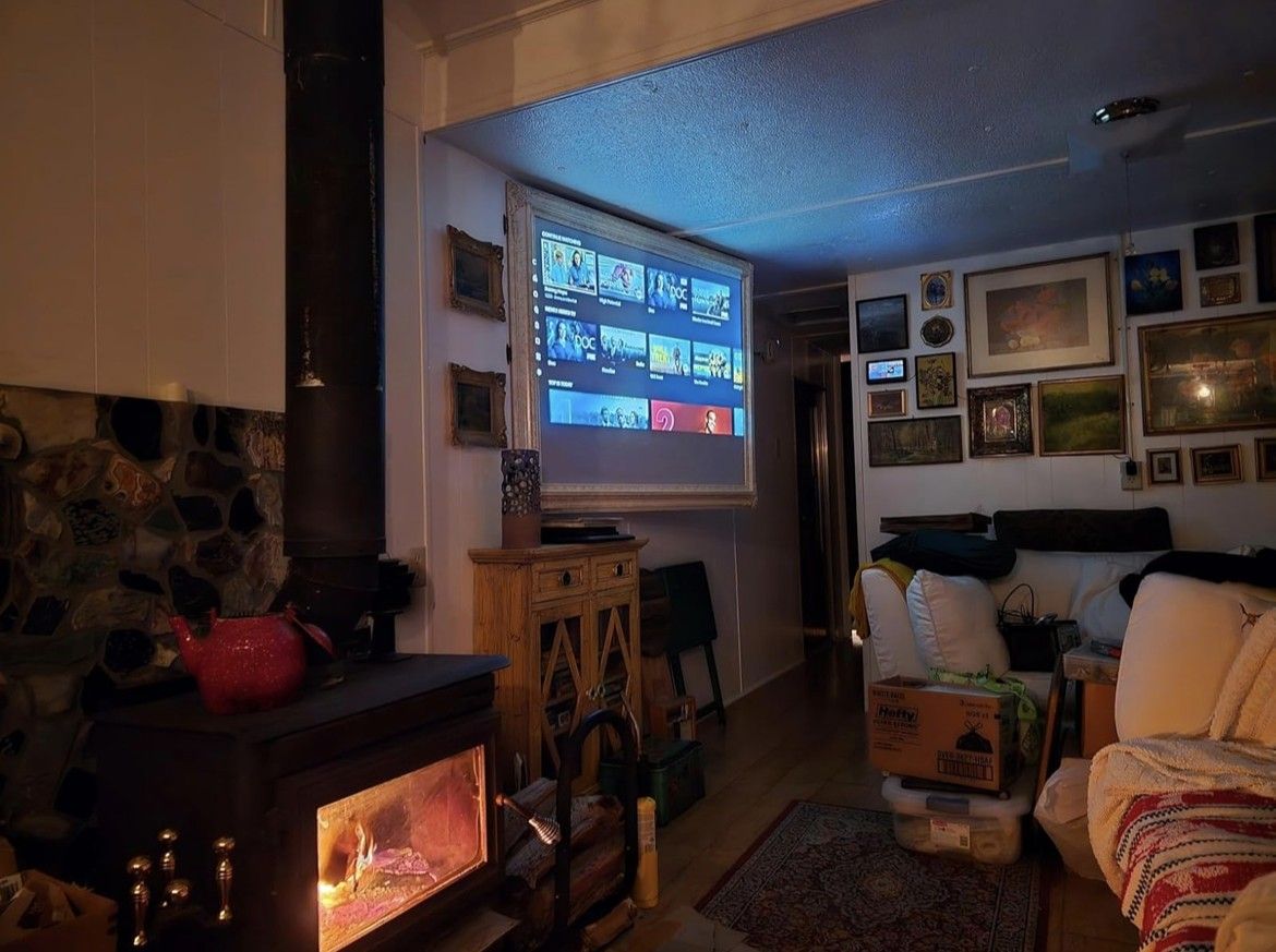 5G WiFi Native 1080P Projector[Projector Screen Included]