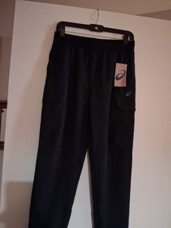 Men's Asics Joggers Sweatpants Size Small All Black Brand New 